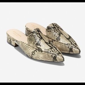 Cole Haan Piper Mule Snake Print Sz 10, New w/box